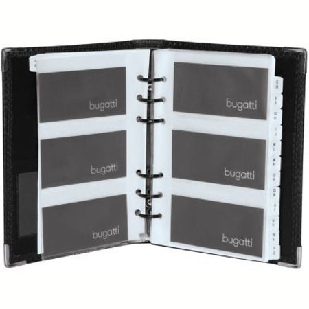 BUGATTI SEDONA INC Bugatti BCC97355 Synthetic Leather Business Card Case, Black BCC97355